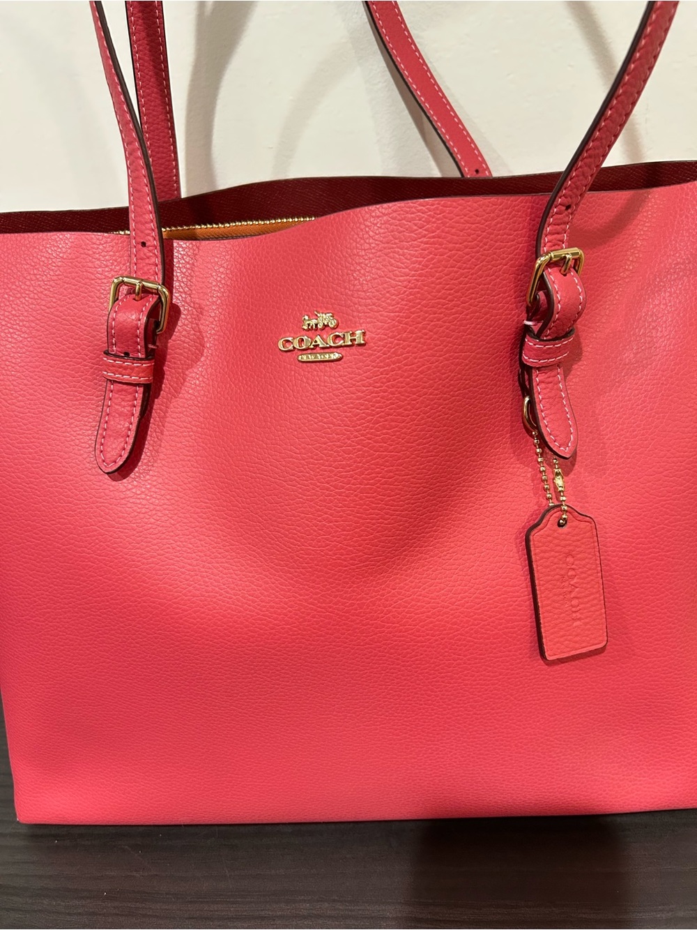 Coach Mollie Tote Bag in Pink , Like New - Picture 5 of 13